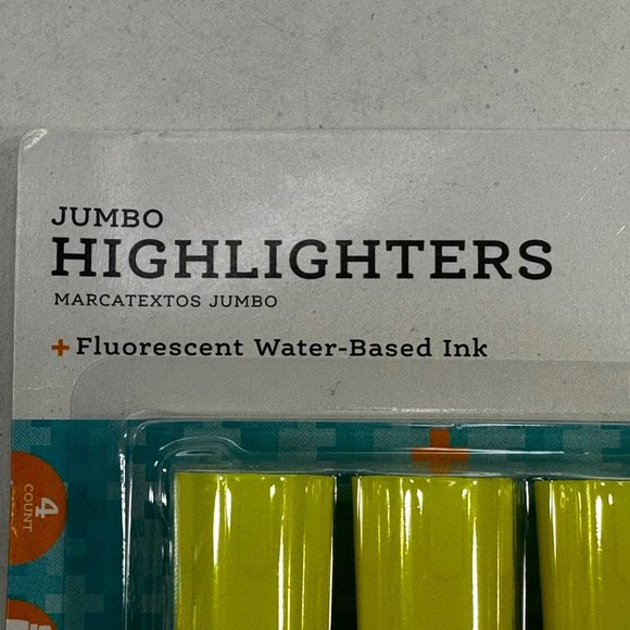 Pen And Gear Yellow Highlighter Chisel Tip Non Toxic 4 Pack New - Picture 4 of 7